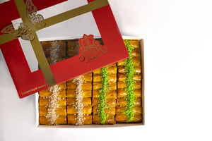 Premium Mediterranean Hand Made Mix Pistachio and Walnut Roll Baklava