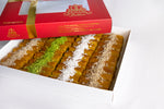 Premium Mediterranean Hand Made Mix Pistachio Coconuts, and Walnut Roll Baklava